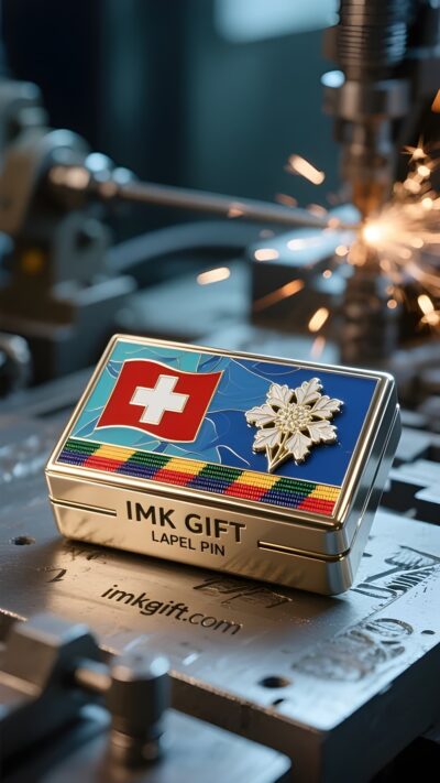 in994-Der-rot-weiße-Glaube-an-das-Edelweiß-ein-Miniatur-Totem-des-Schweizer-Geistes